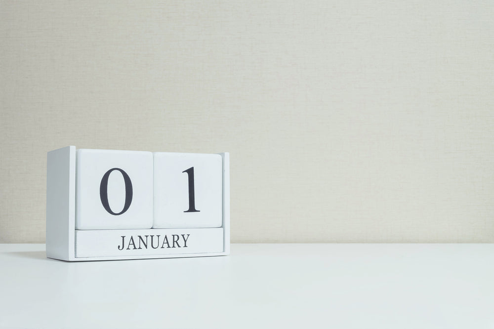 January 01 Date on Calendar
