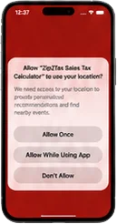 Allow Location Access