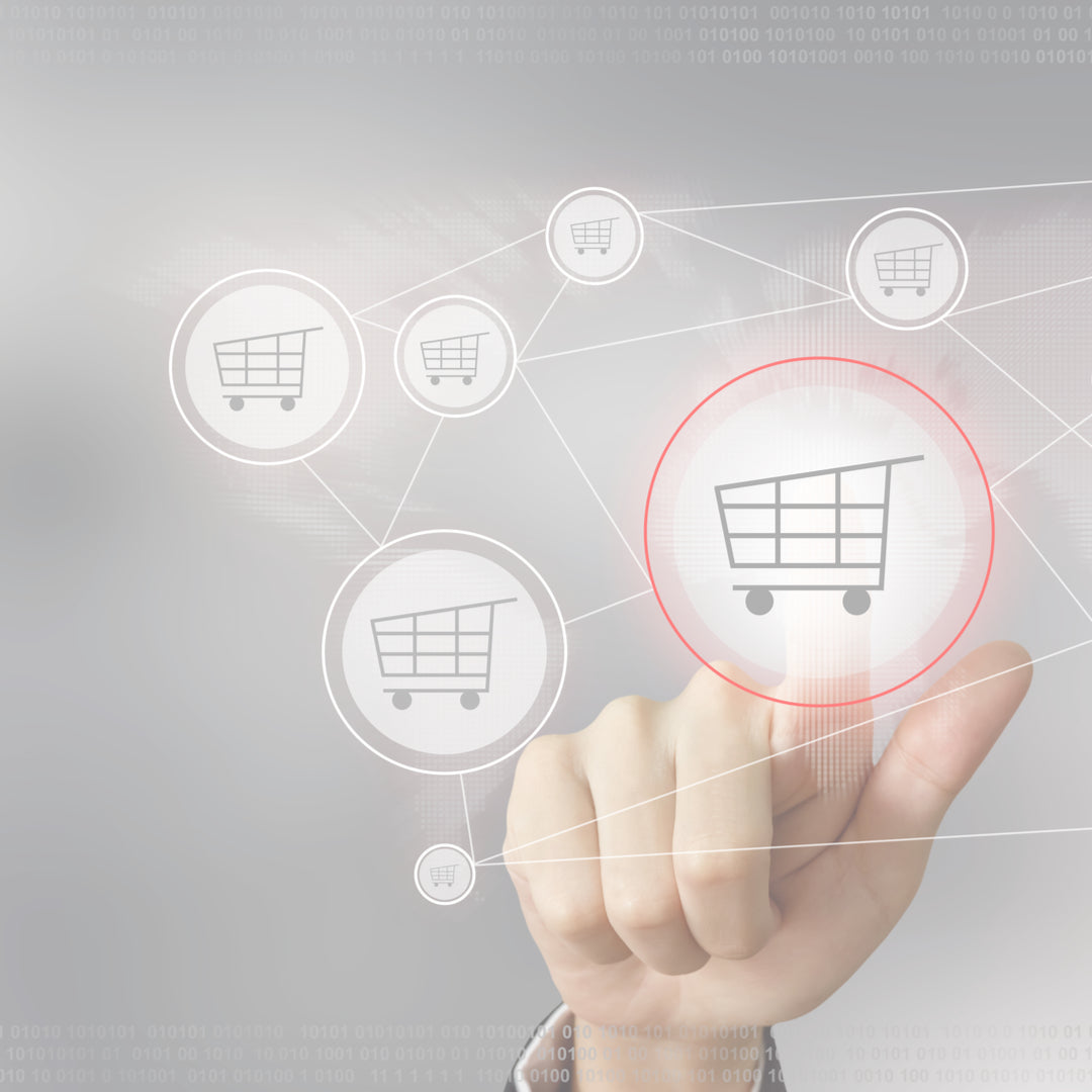 Image of shopping cart in cloud
