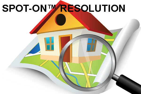 spot-on image of house with magnifying glass